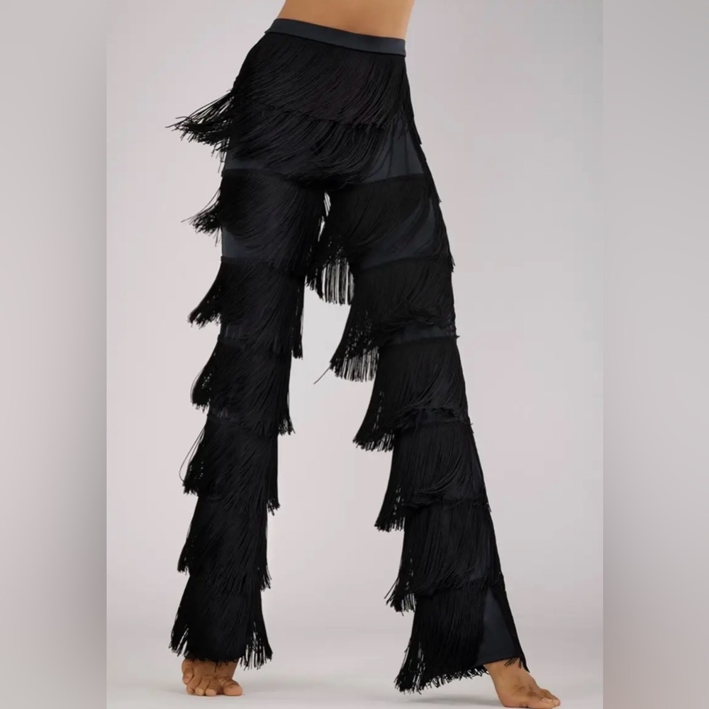 Black fringe jazz dance costume (Top and bottoms included)